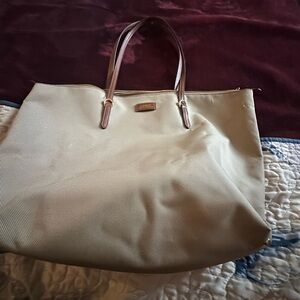 Ralph Lauren Cream and Brown Tote Bag